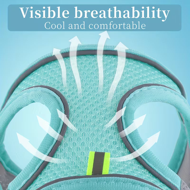 Escape-Proof Soft Breathable Reflective Mesh Pet Harness
